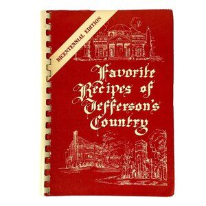 Favorite Recipes Of Jeffersons Country Cook Book 1975 Grace Episcopal Church Va
